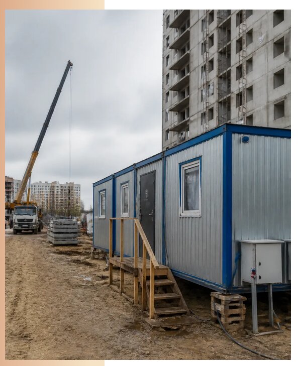 Аренда строительных вагончиков для рабочих в Новороссийске